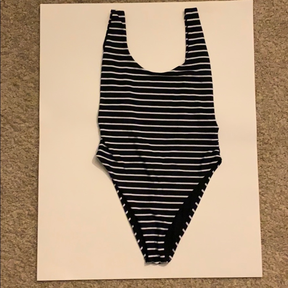 Aerie Black and White One Piece Swimsuit